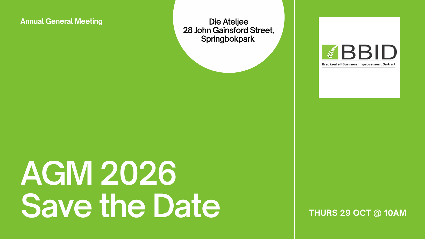Spring Update & AGM 2026 Save the Date